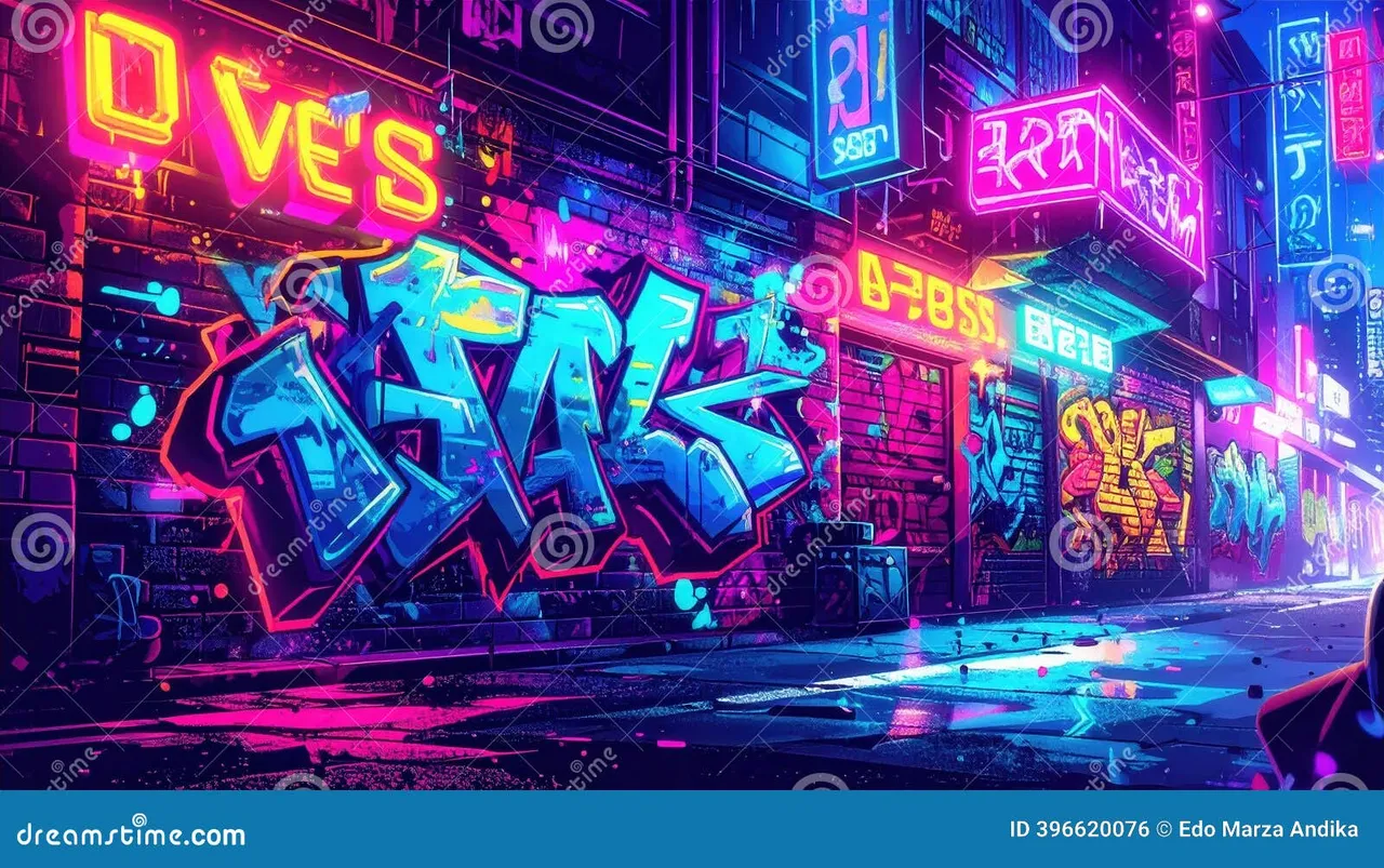 WilliamHill威廉 - 涂鸦街头赛博不夜城全景
